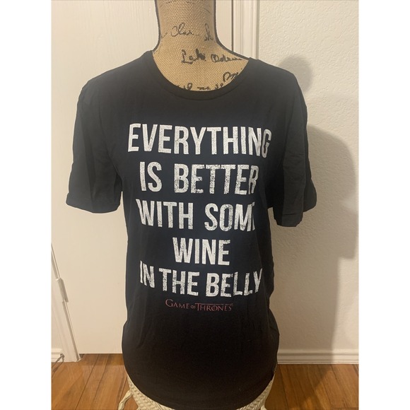 Game Of Thrones Other - Game Of Thrones HBO Medium Men's T Shirt NWOT Everything Is Better With Some Win